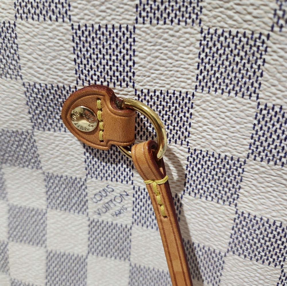 LOUIS VUITTON NEVERFULL AZUR TOTE BAG MM AUTHENTIC - Picture 11 of 17